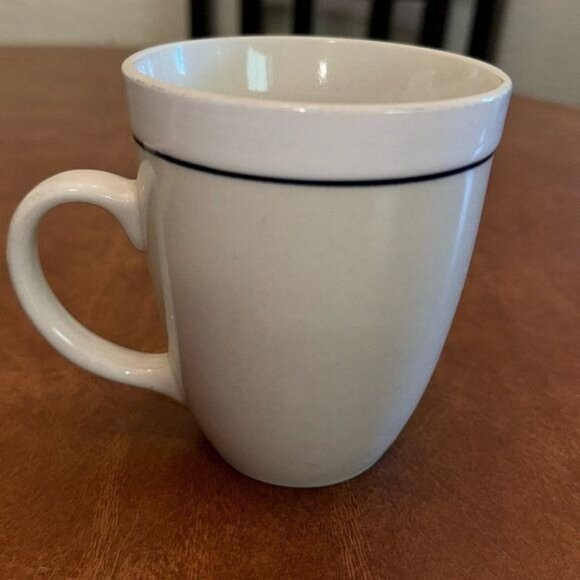 Set Of 3 Assorted White Ceramic Coffee Mugs With Textured & Smooth Designs - Picture 9 of 16